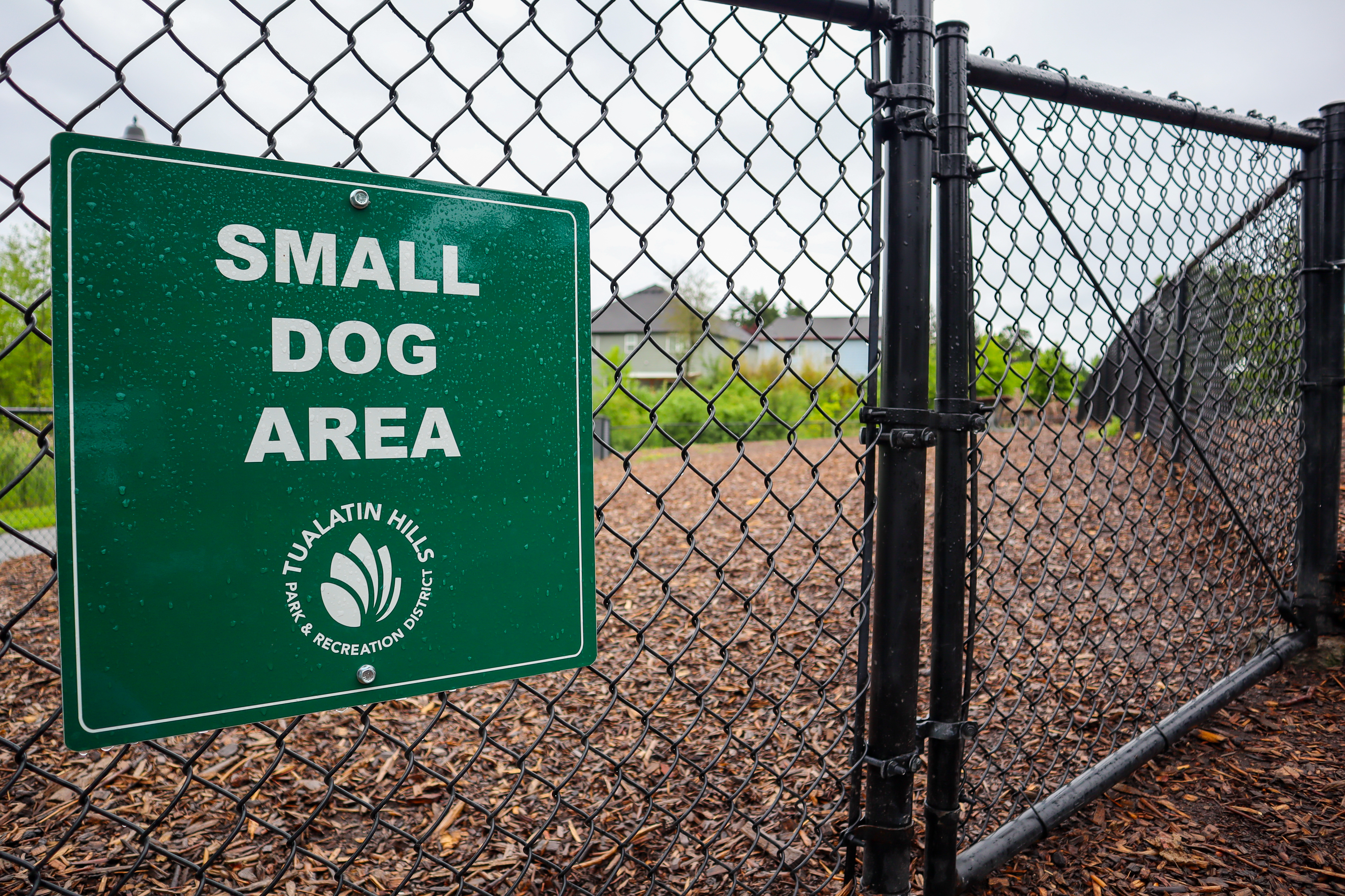 Small dog area of a divided dog run